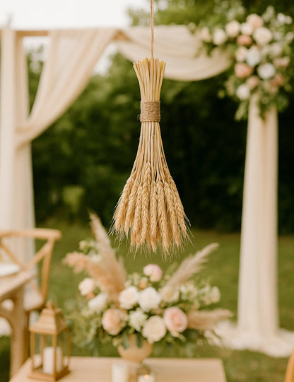 Букет от естествени пшенични уши 60 cm