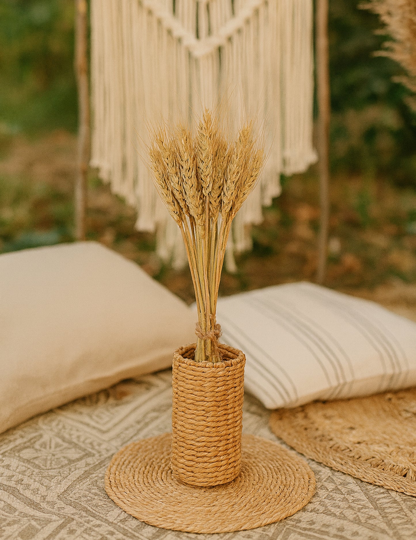 Букет от естествени пшенични уши 60 cm