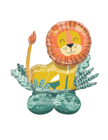 Гигантска алуминиева топка Airloonz Lion Get Wild, 114 x 110 cm, декор в джунглата