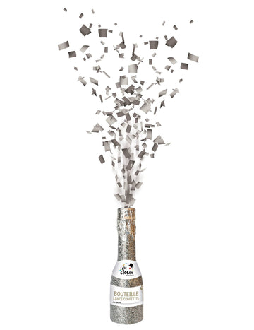 Сребърна бутилка за оръдие за конфети 16 cm