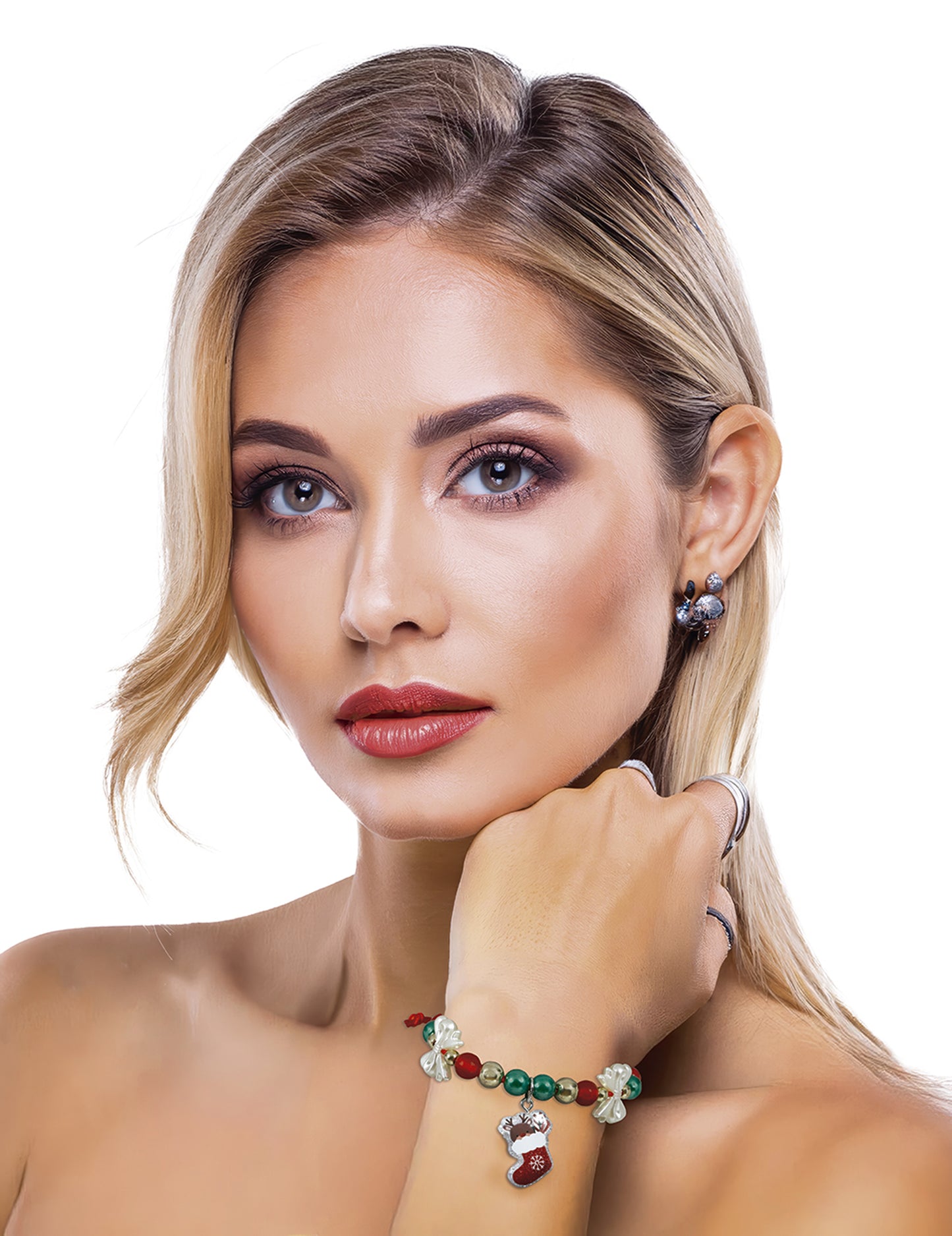 Коледна гривна тип чорап