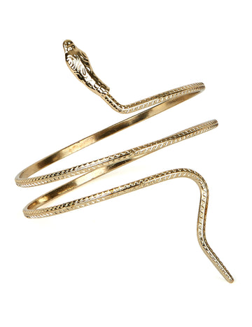 Bracelet égyptien pour adulte doré en forme de serpent