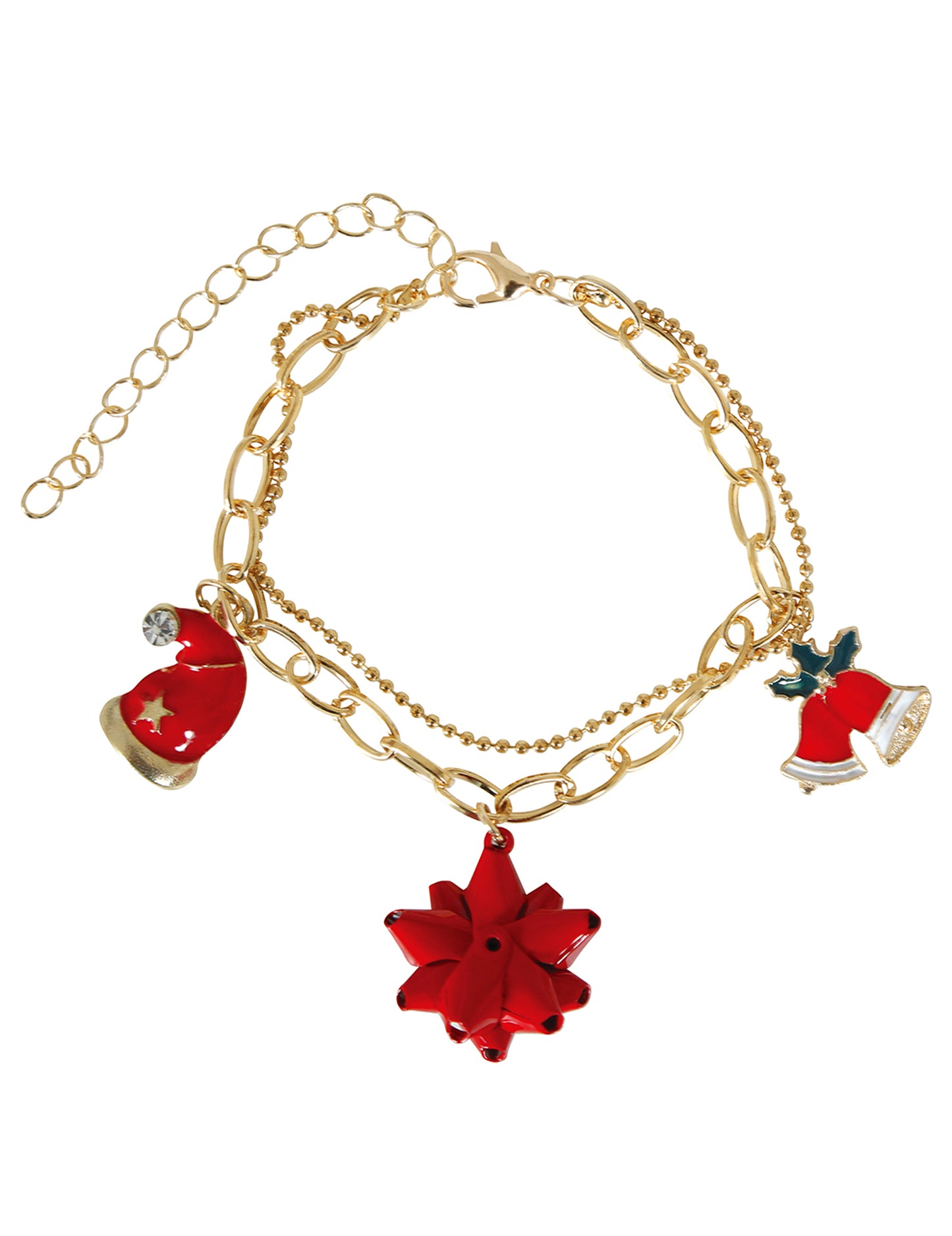 Метална гривна с коледен мотив