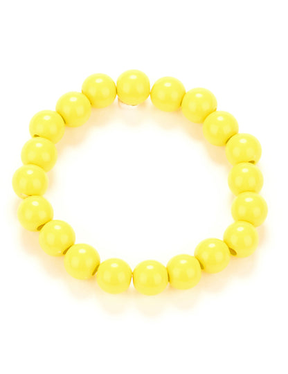 Bracelet perles pour adulte jaune