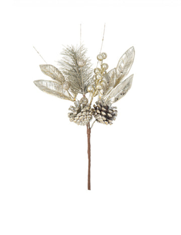 Ослепително разклонено злато 28 cm с блясък и горски плодове