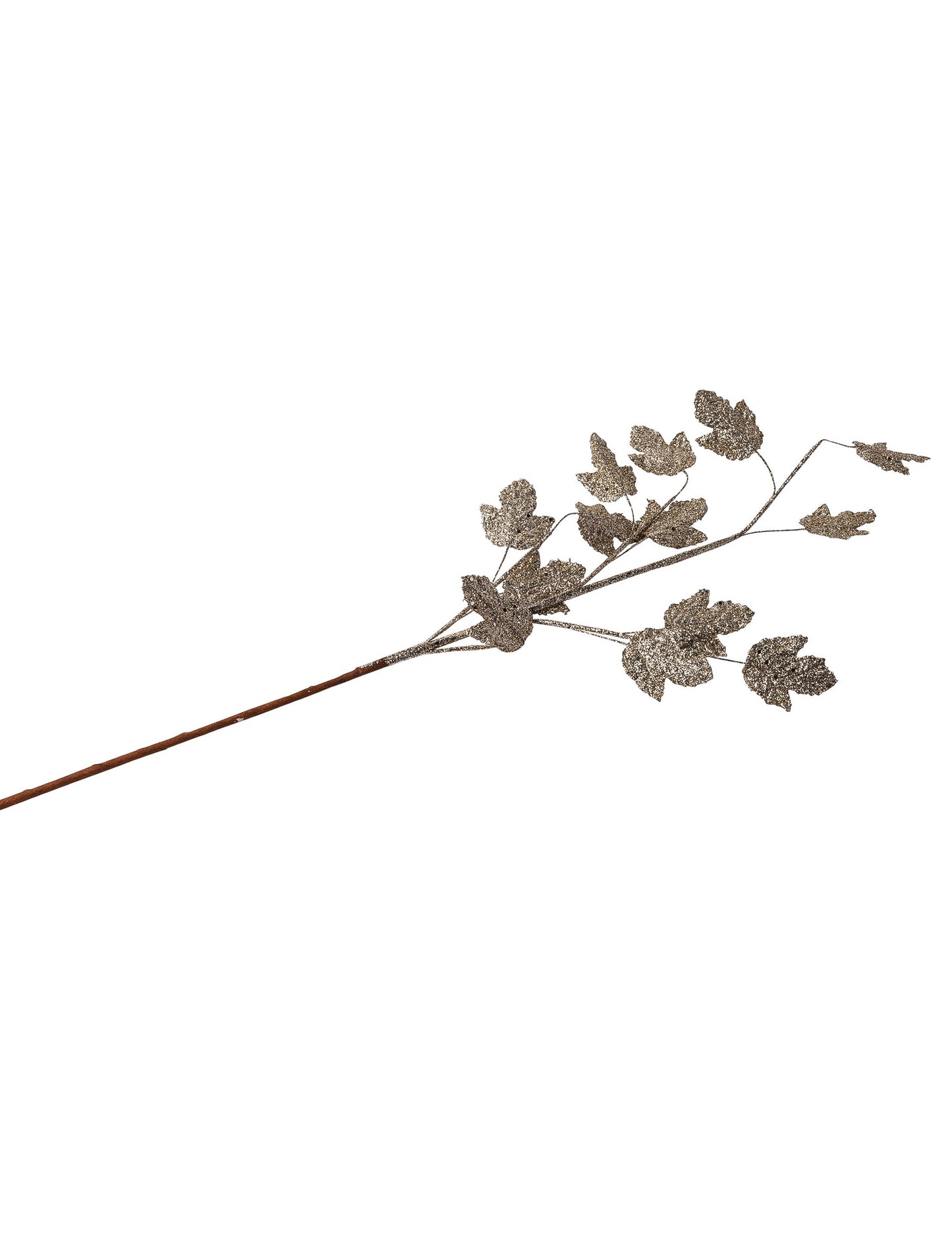 Клонче от кленов лист с блясък за шампанско 75 cm и пайети