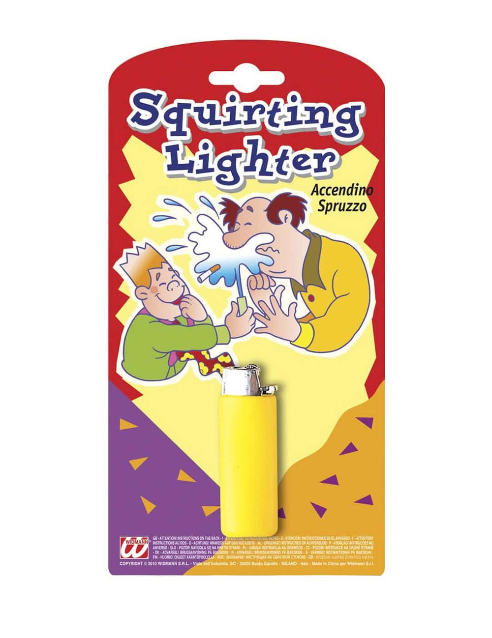 Briquet lance eau pour fête jaune