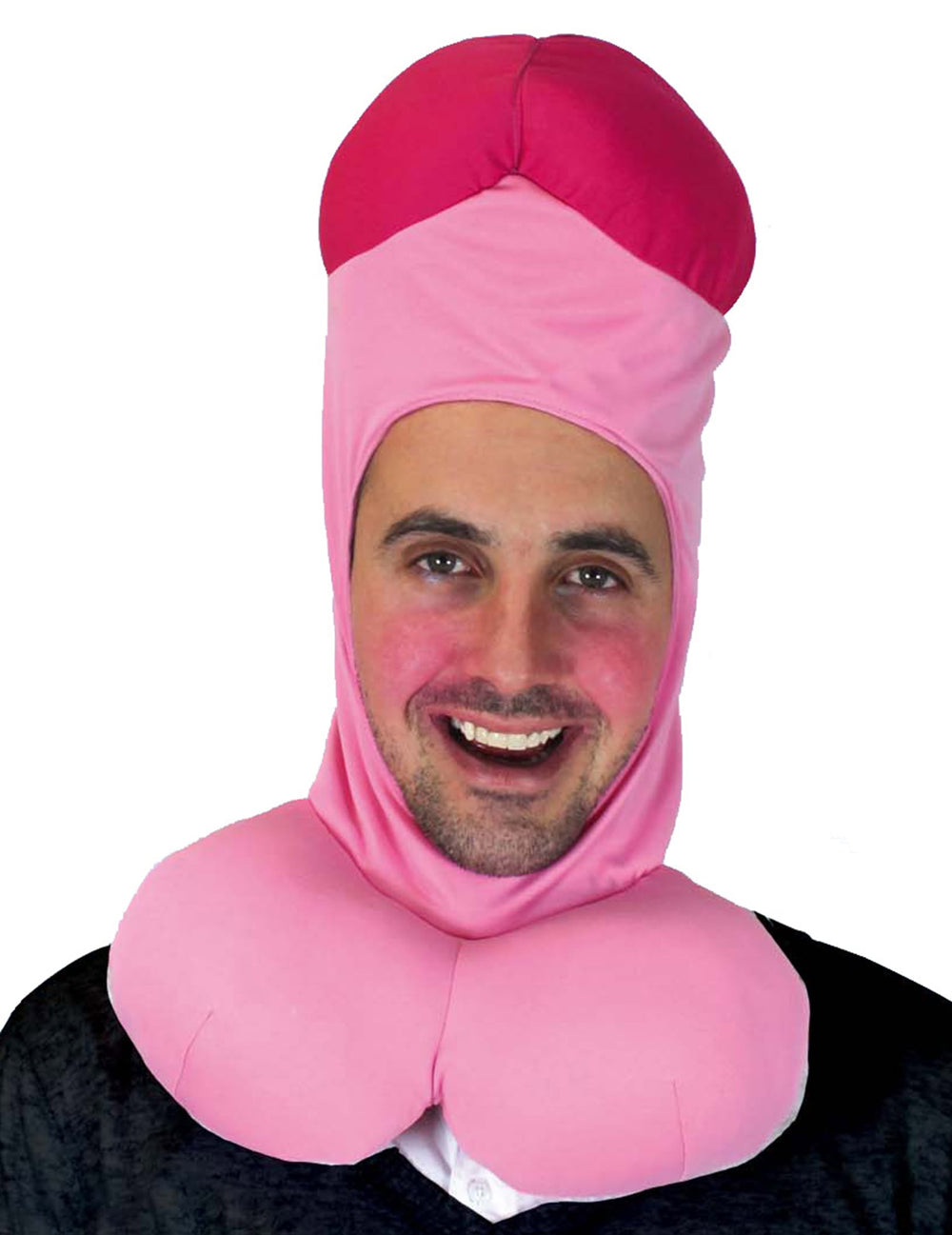 Cagoule humoristique tête de gland pour adulte rose