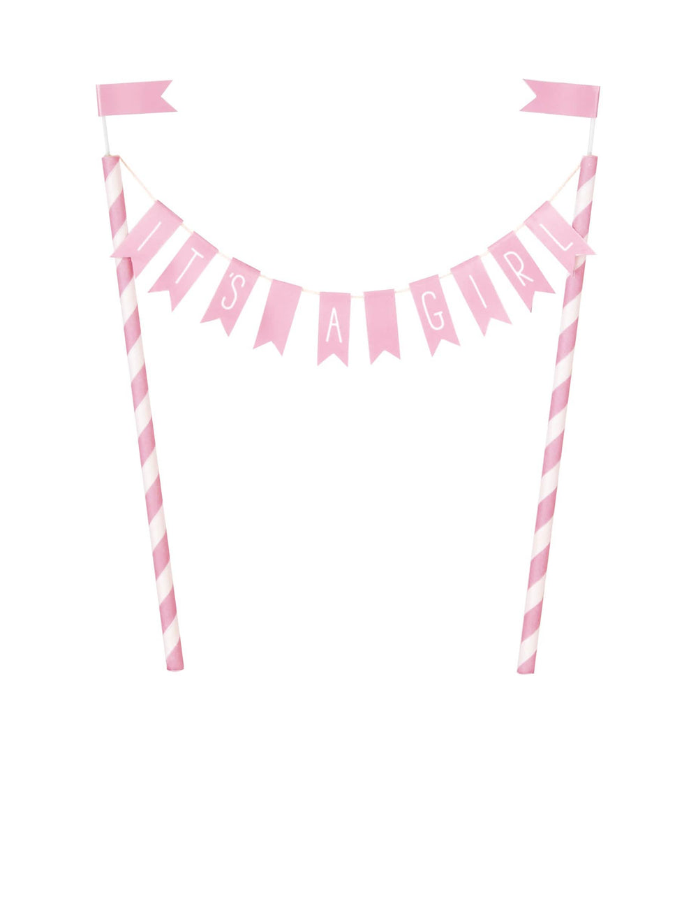 Topper за торта, It's a girl за baby shower розов