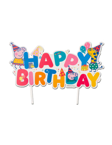 Торта Топър Честит рожден ден Peppa Pig 17 cm