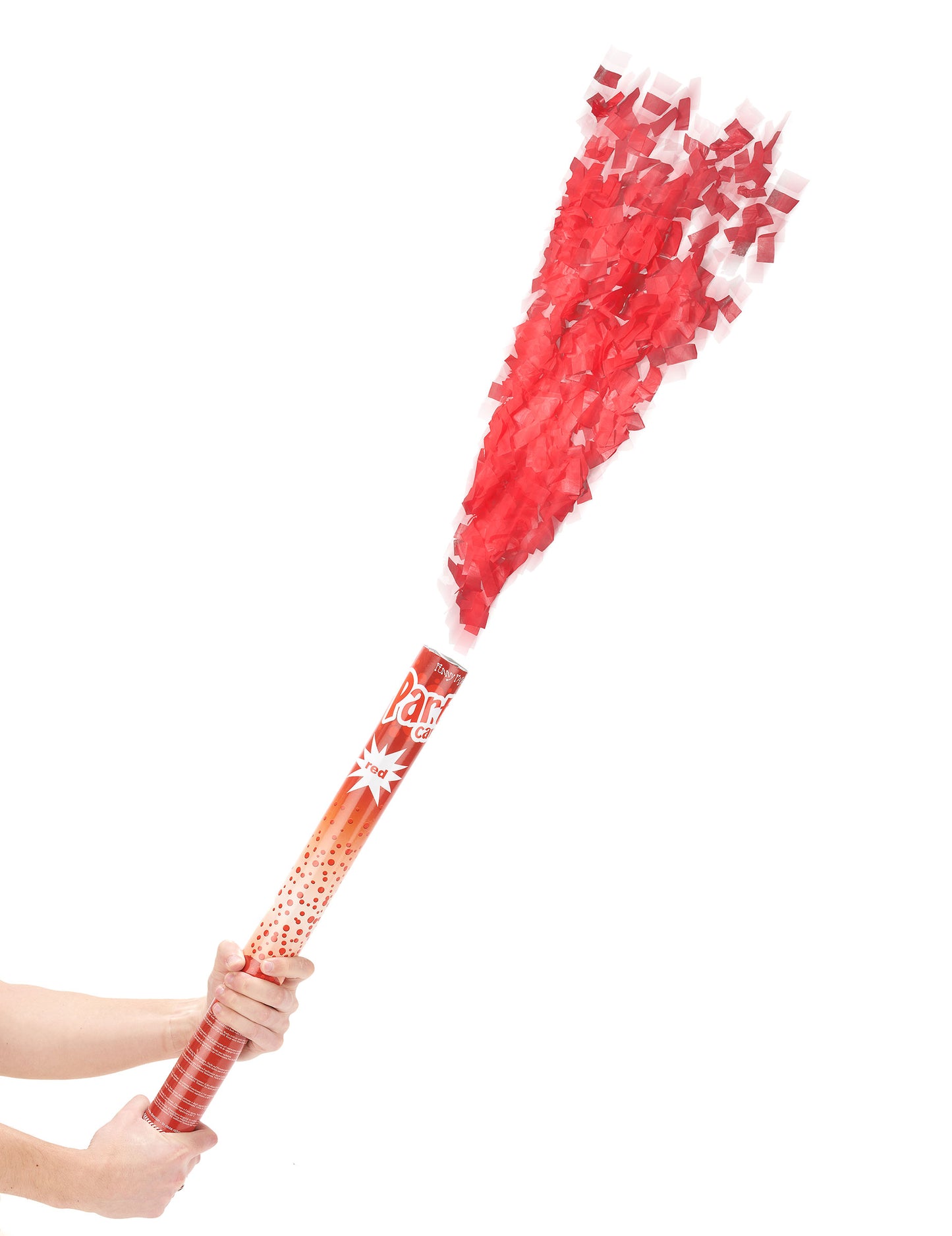 Canon à confettis pour fête rouge