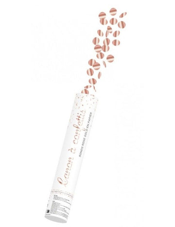 Оръдие с конфети от розово злато 28 cm