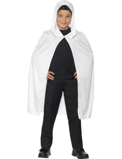 Хелоуин бяла качулка с качулка