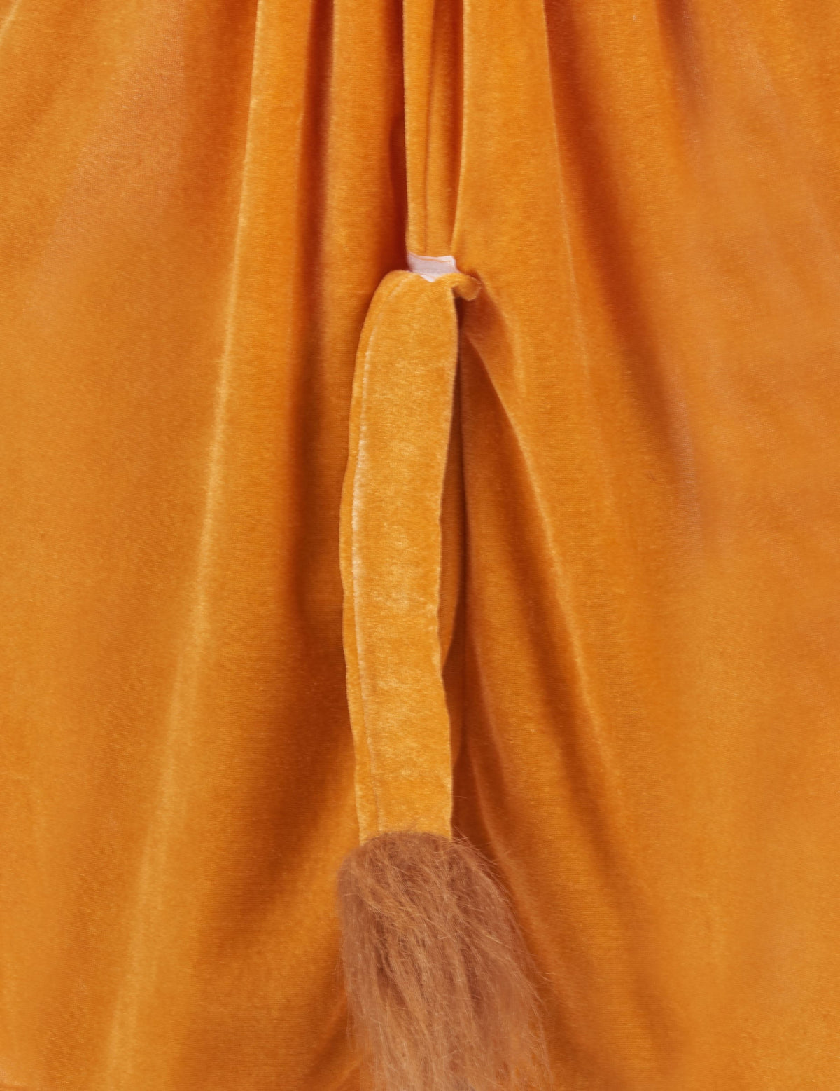 Gros plan sur la queue de la cape lion pour enfant