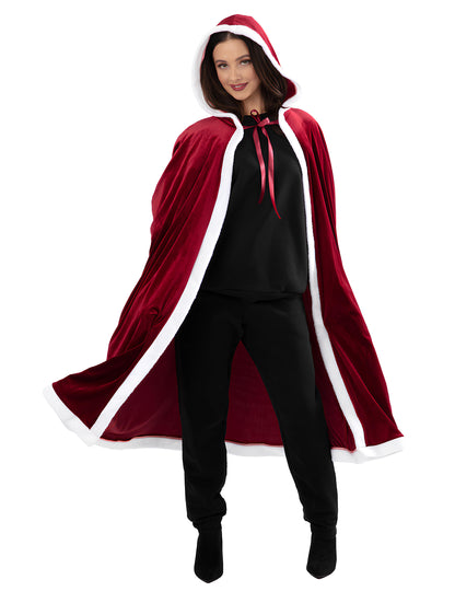 Луксозна дълга коледна пелерина за възрастни