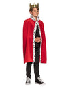 Cape de roi pour enfant rouge avec bordure imitation hermine