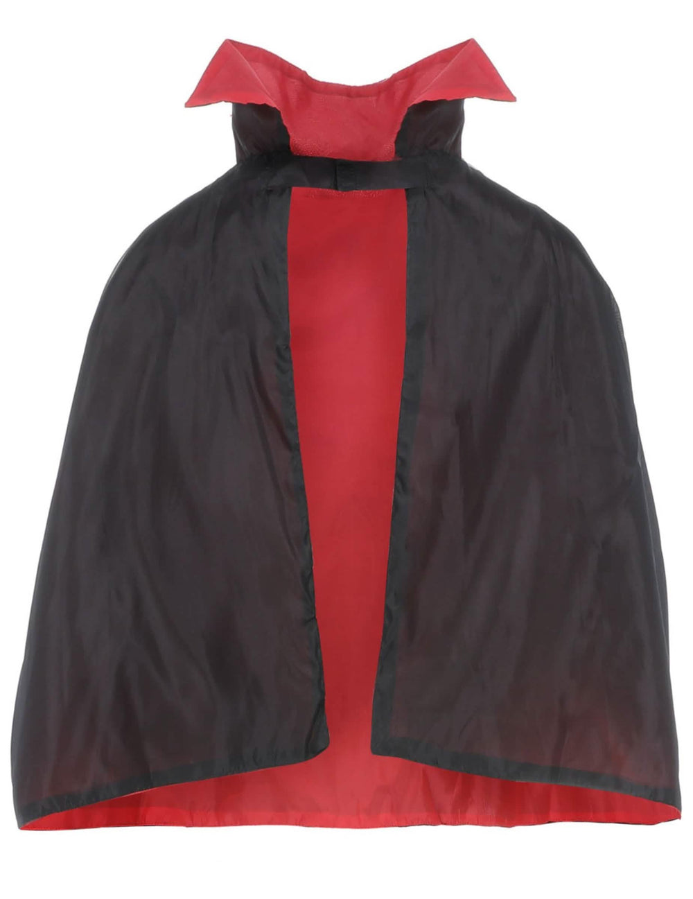 Vue de dos de la cape vampire satinée réversible pour enfant
