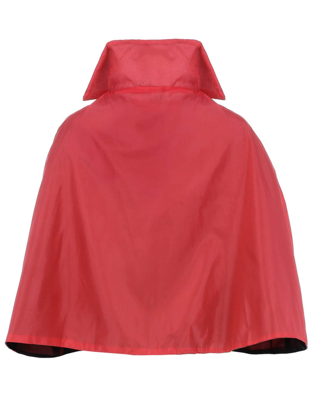 Vue de dos du revers rouge de la cape vampire satinée réversible pour enfant