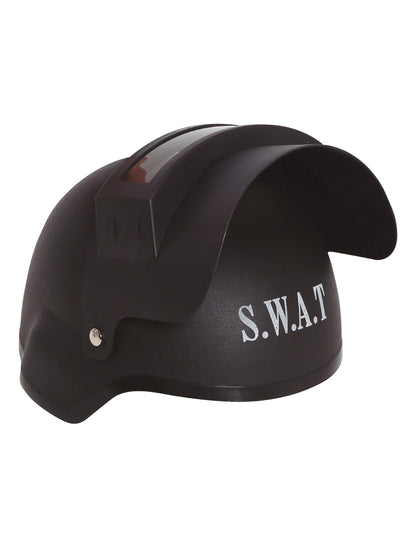 Vue de profil du casque anti émeutes SWAT pour adulte