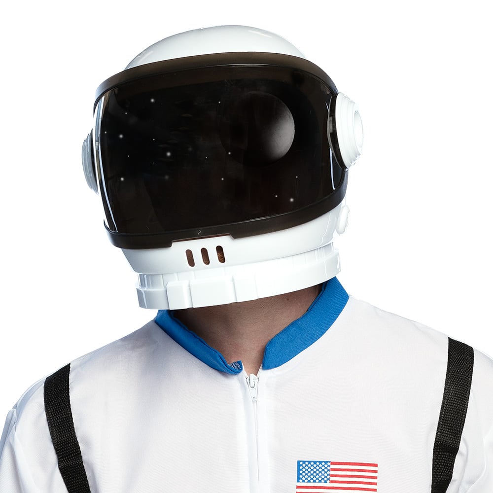 Casque astronaute pour adulte blanc avec visière teintée