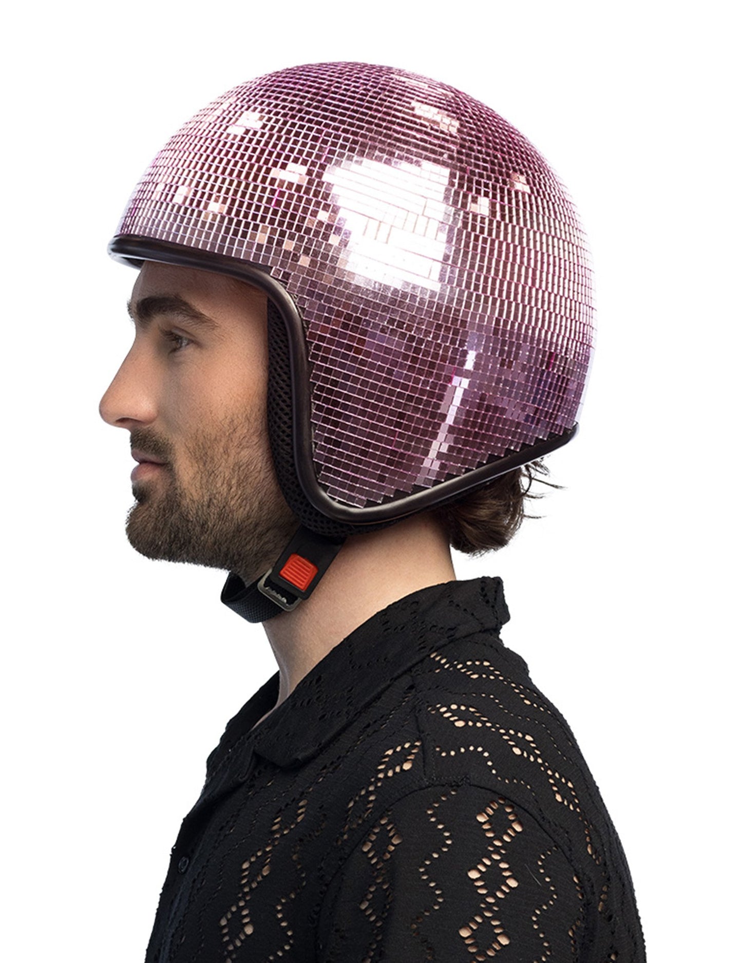 Розова каска за диско топка за възрастни