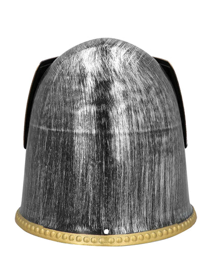 Vue de dos du casque de chevalier médiéval