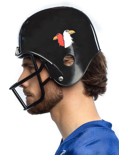 Vue de profil du casque footballeur américain