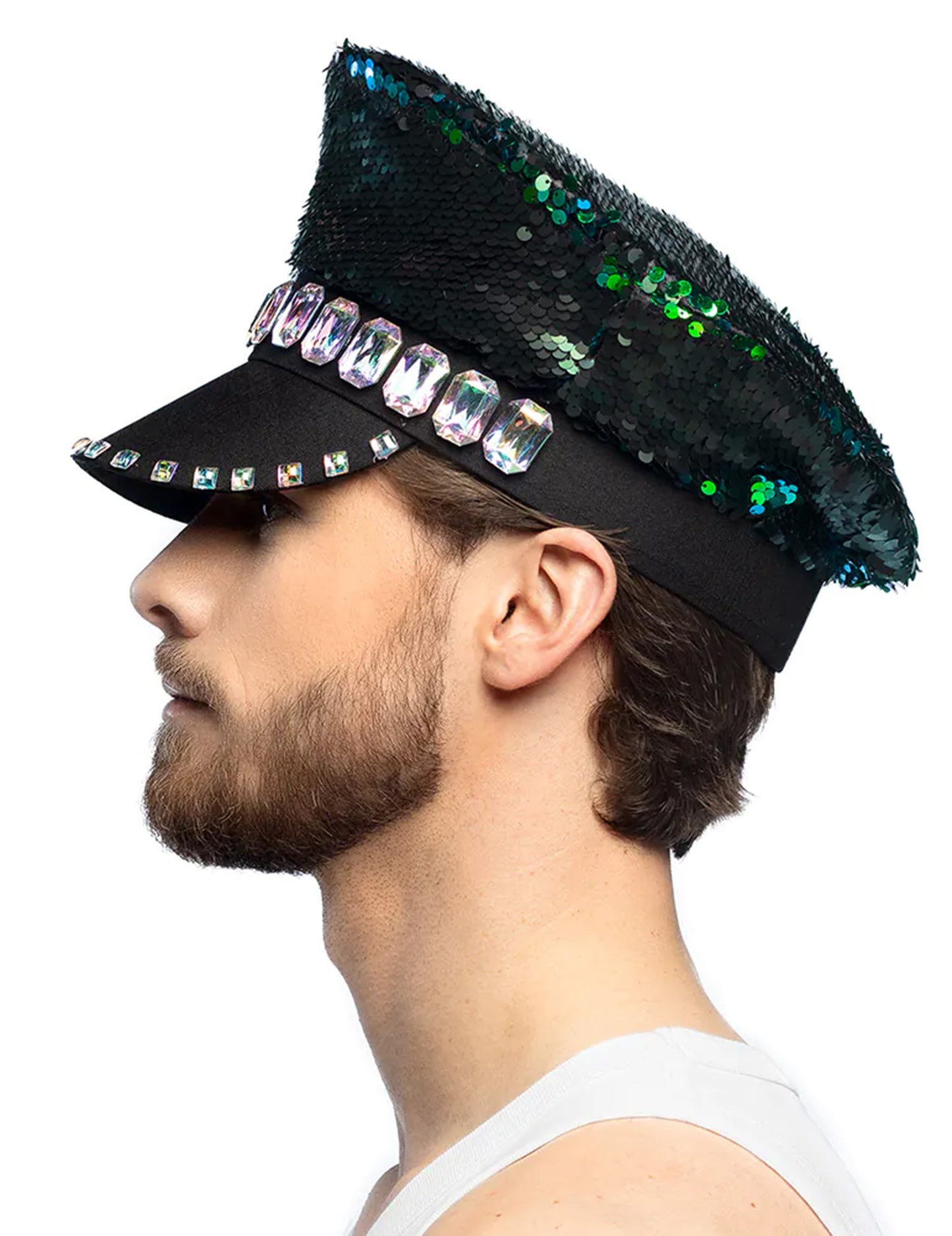 Синкаво възрастни синьо и зелено обратими капачки за пайети