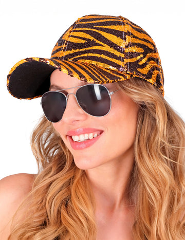 Капачка за възрастни тигрови пайети