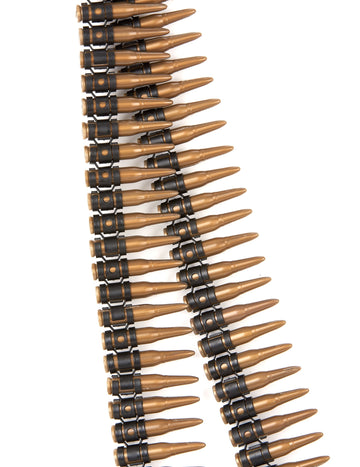 Ceinture de balles de guerre pour adulte bronze et noir