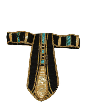 Ceinture égyptienne pour adulte noire dorée et turquoise