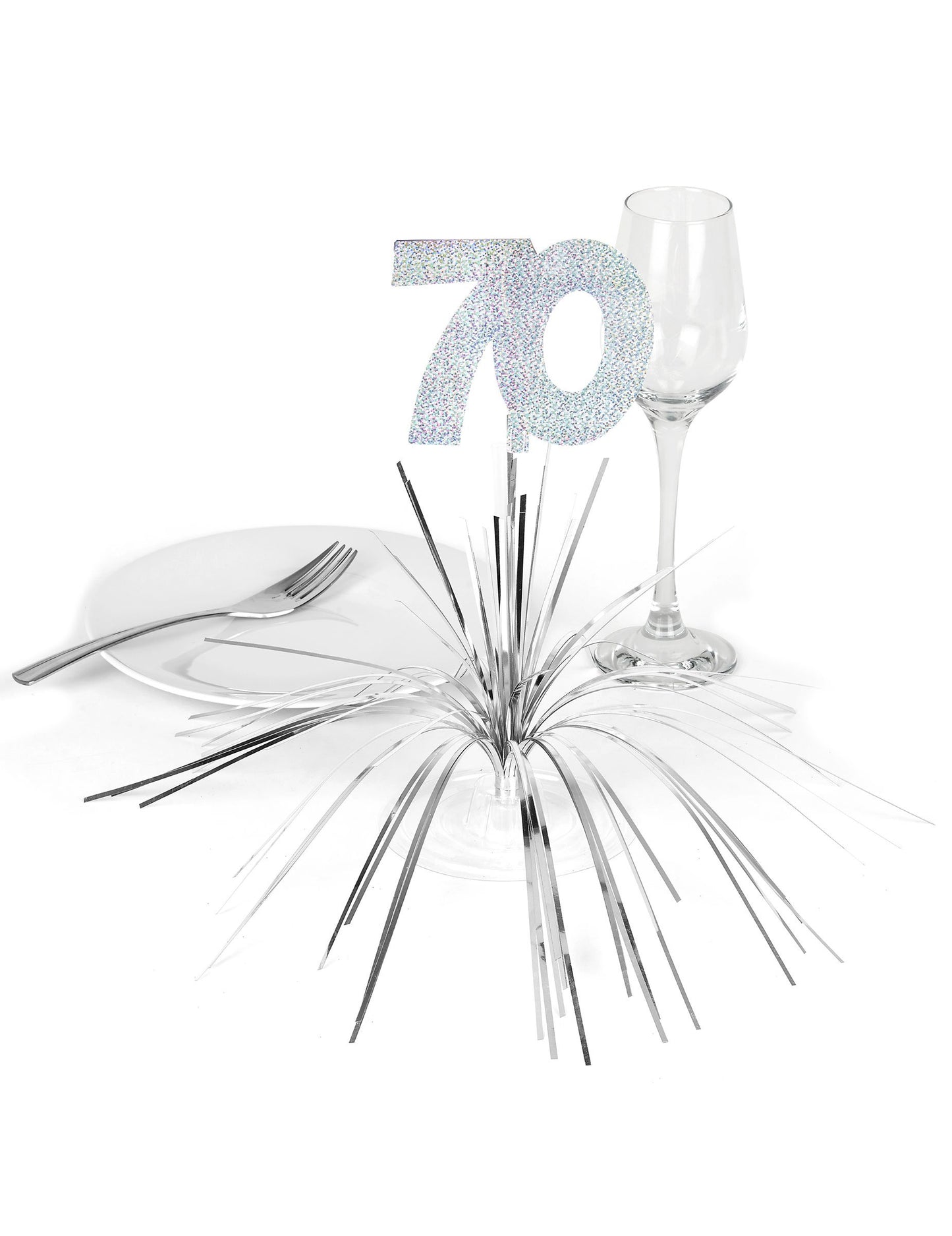 Mise en situation sur une table du centre de table 70 ans