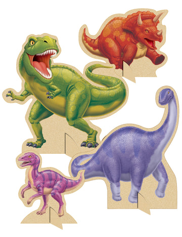 4 централни украси за маса за рожден ден Динозаври 18 и 30 cm 