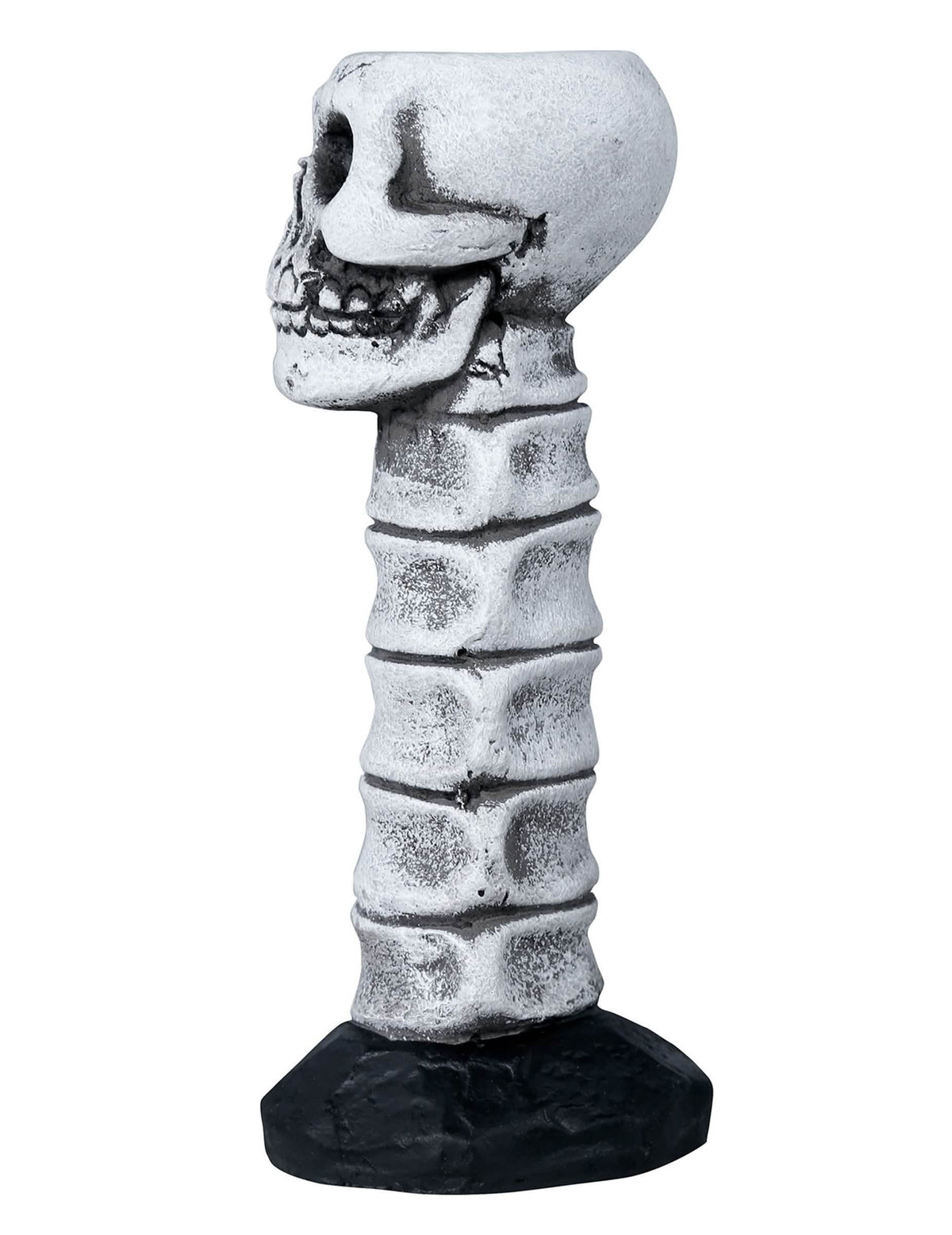 Профилен изглед на свещник с черепна глава