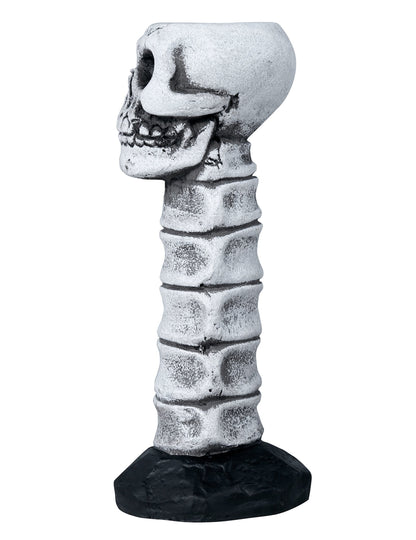 Vue de profil du chandelier tête de mort
