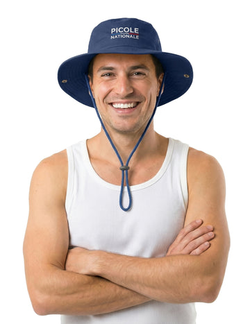Синя шапка с връзка Picole Nationale 