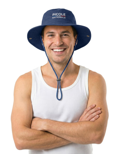 Синя шапка с връзка Picole Nationale 