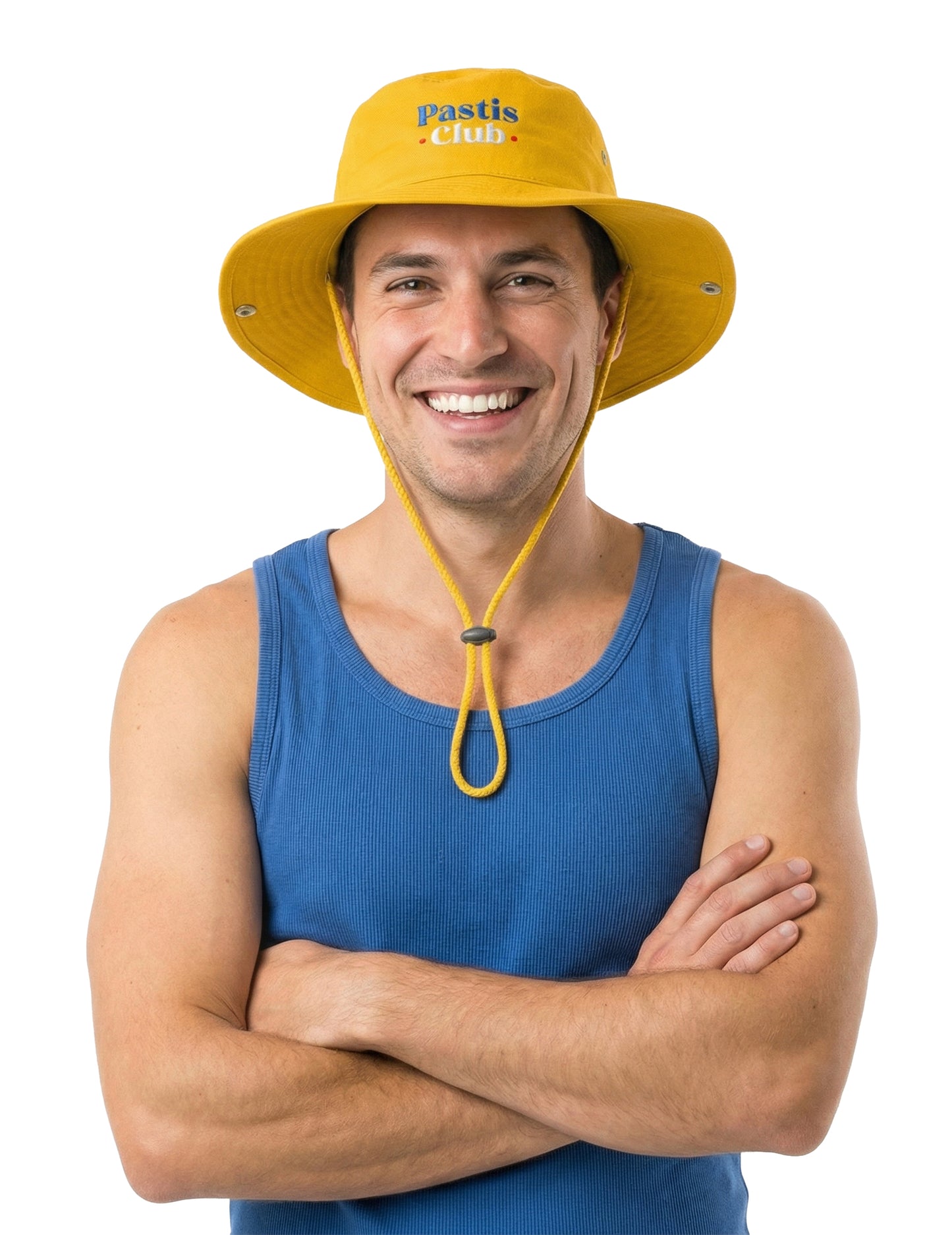 Шапка с жълта връзка Pastis Club за възрастни 