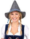 Chapeau bavarois adulte avec cordelette bleue et blanche