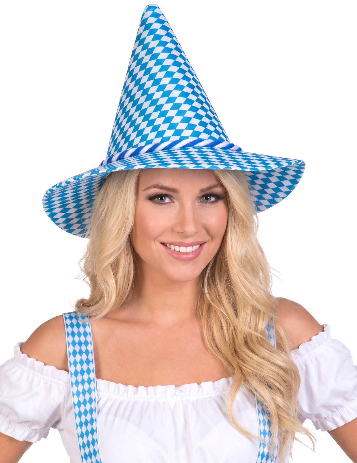 Chapeau Bavarois bleu et blanc adulte