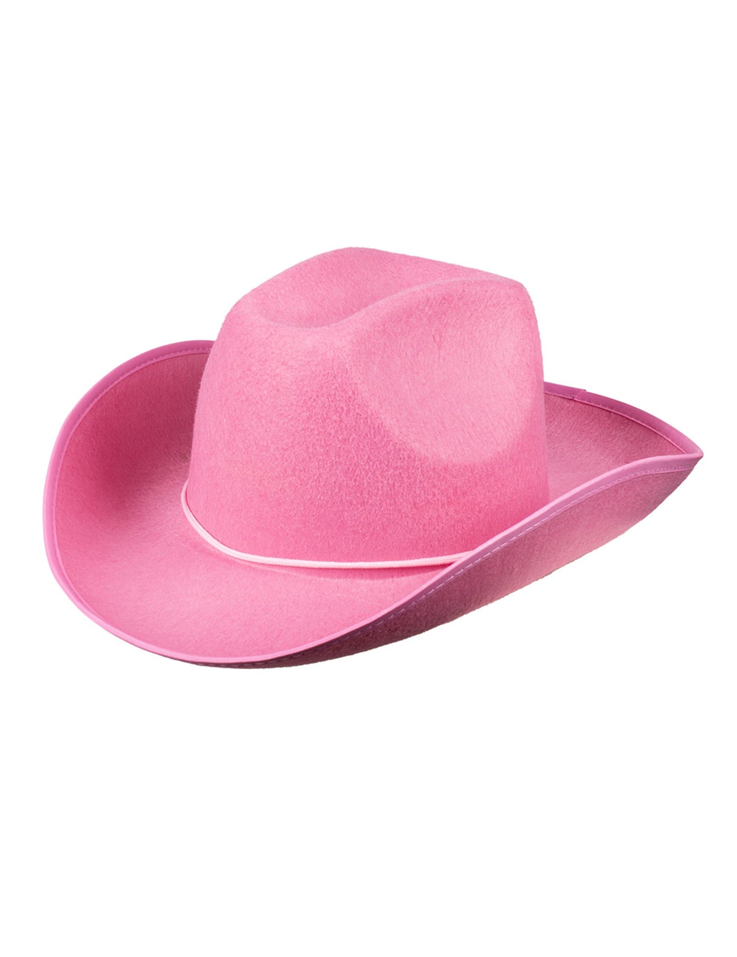 Vue de profil du chapeau cowboy pour adulte rose