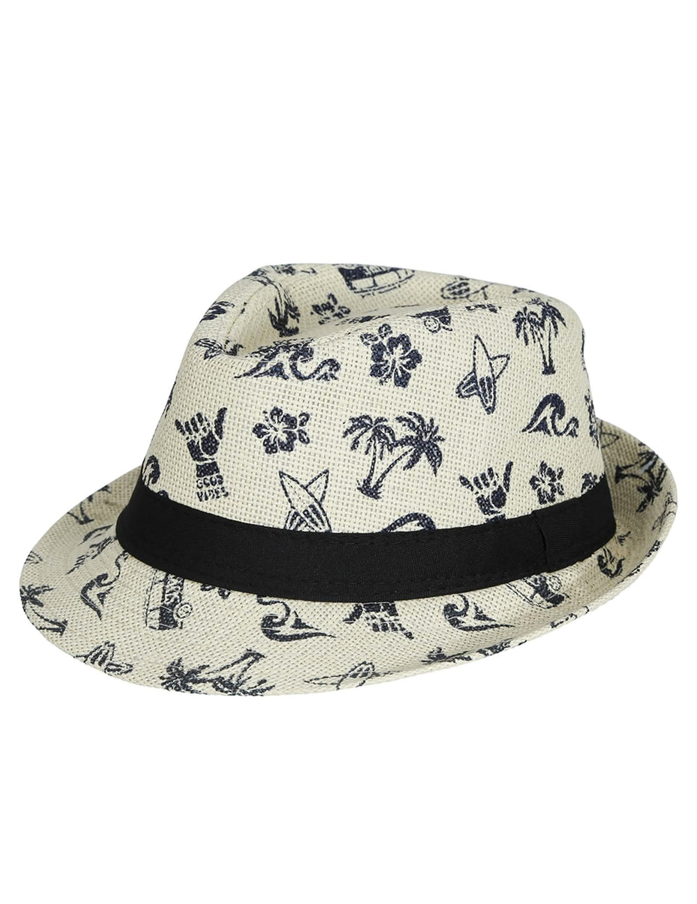 Vue de profil du chapeau d'été motif surf pour enfant