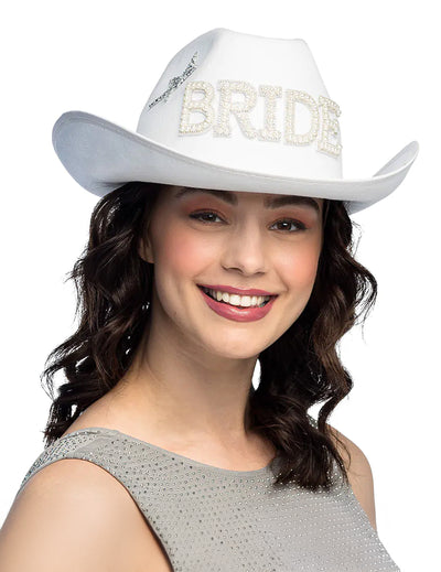 Ковбойска шапка с перли Bride за жена
