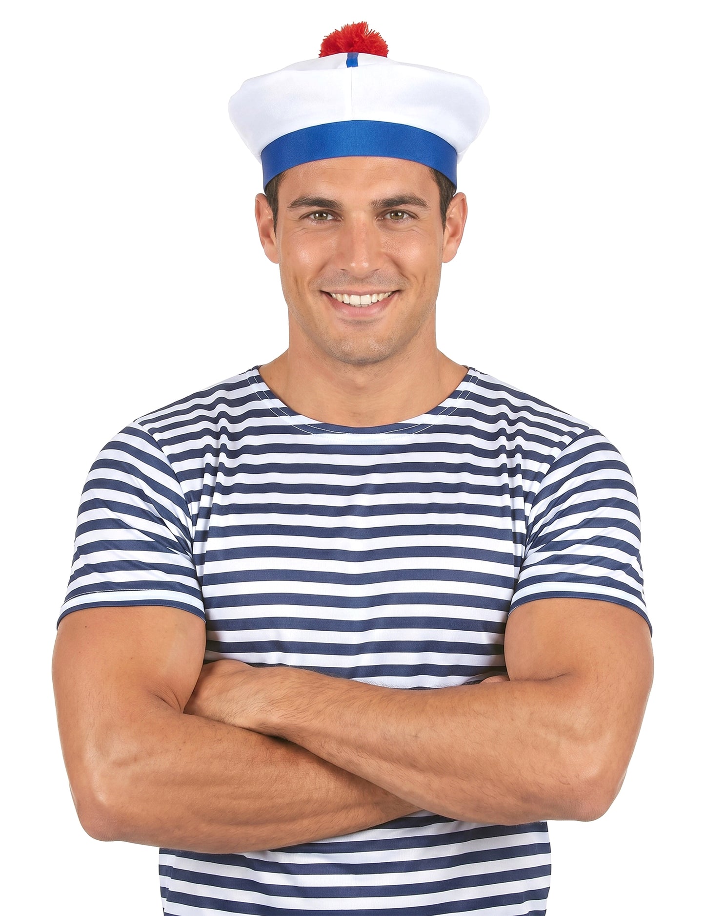 Chapeau de marin à pompon adulte
