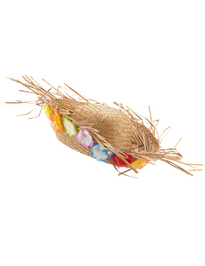 Vue de profil du chapeau de paille Hawaï