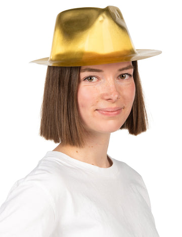 Блестяща златна гангстерска шапка