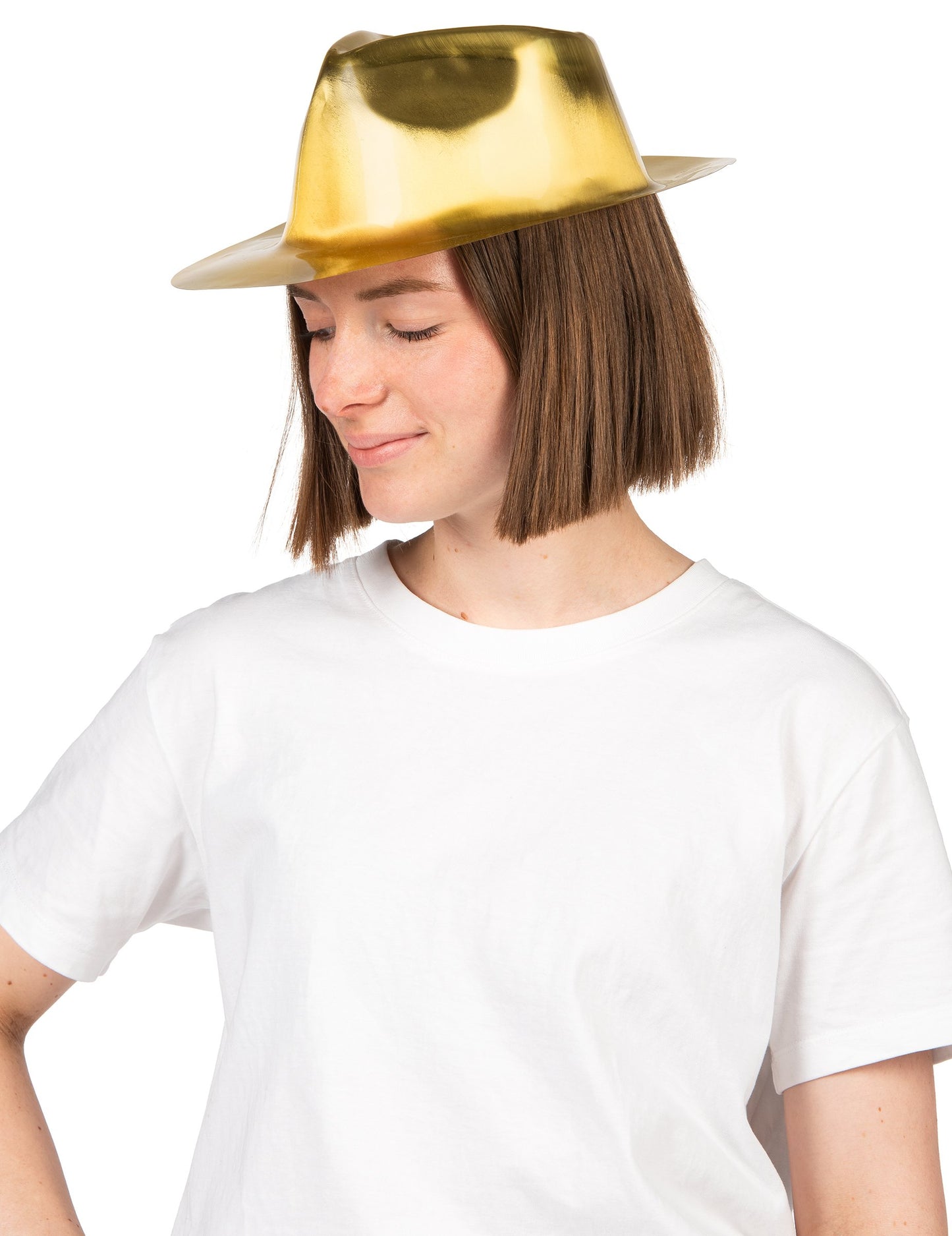 Блестяща златна гангстерска шапка