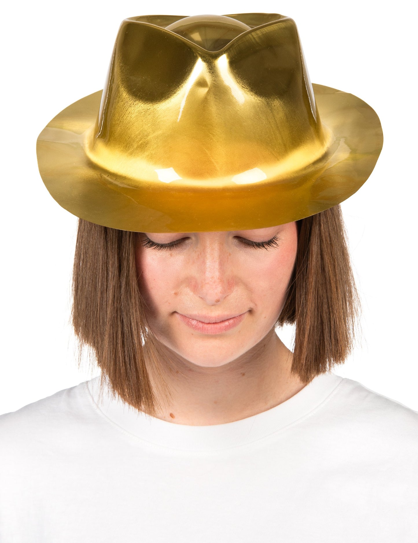 Блестяща златна гангстерска шапка