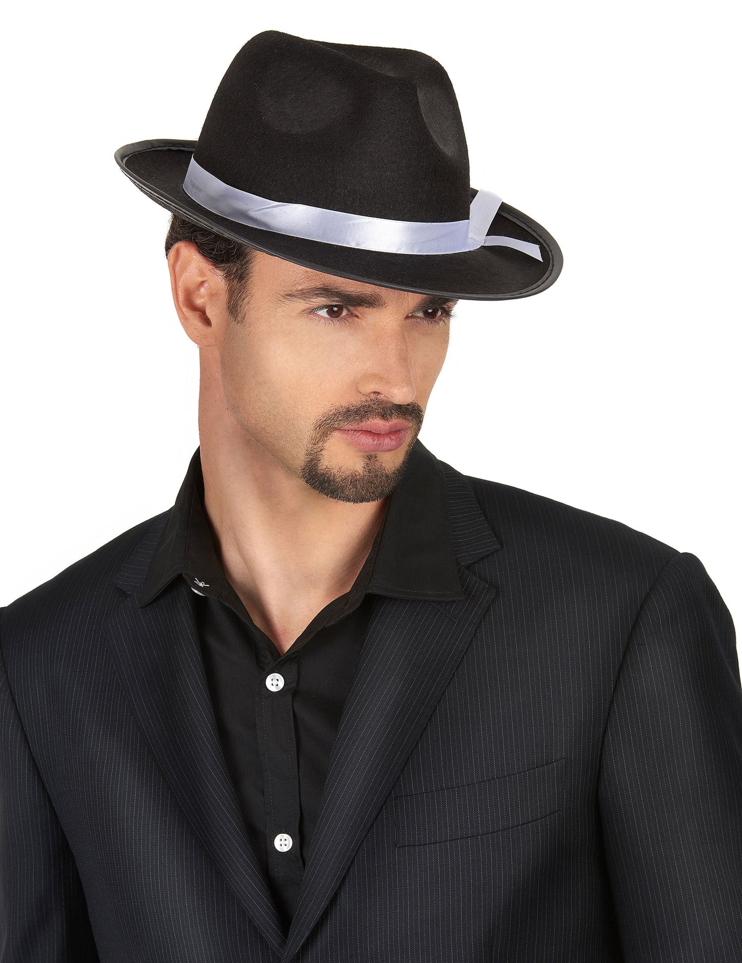 Vue de profil du chapeau gangster pour adulte