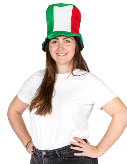 Преден изглед на италианската цилиндрична шапка